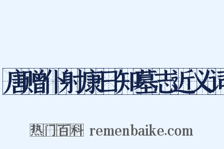 唐赠仆射康日知墓志近义词是什么意思的图片